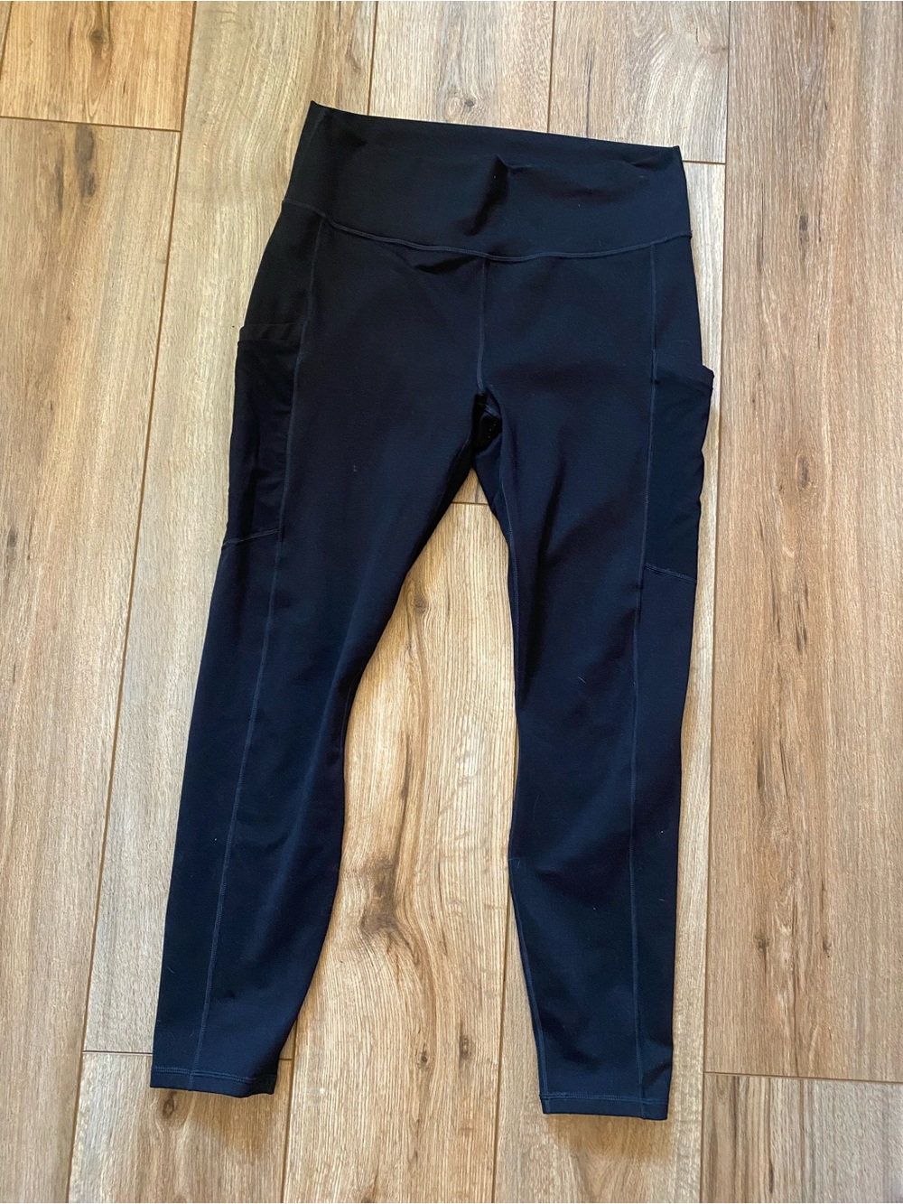 Fabletics Black High-Waist Leggings with Side Pockets